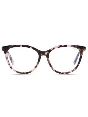 QUAY All Nighter Bluelight Glasses Milky Tortoise Frame Blue Light Blocking Lens